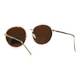 thumbnail image 2 of Polarized Round Womens Mod Elegant Double Rim Retro Sunglasses Tortoise Brown, 2 of 4