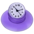 thumbnail image 4 of Nimomo Reloj de Pared Durable Mini Relojes de Pared Lindos Baño Cocina Espejo Succión Reloj de Pared Ducha Relojes de Cuarzo Impermeables Decoración(Púrpura), 4 of 9