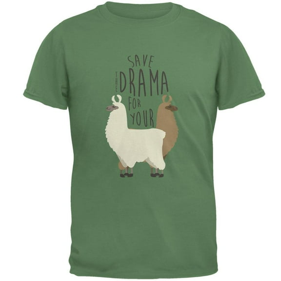 Save the Drama for Your Llama Pun Mens T Shirt Turf MD