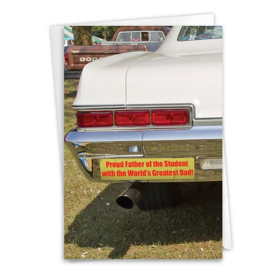 NobleWorks Father's Day Greeting Card with 5 x 7 Inch Envelope (1 Card) Proud Father Father'S Day Joke Card 0253