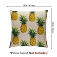 thumbnail image 4 of BANET  Pineapple Cushion Cover Throw Pillow Case Sham Square Pillowcase for Lounge Saloon Decorations Decor Decorative Pillow Cases Set of 2 22x22in, 4 of 7
