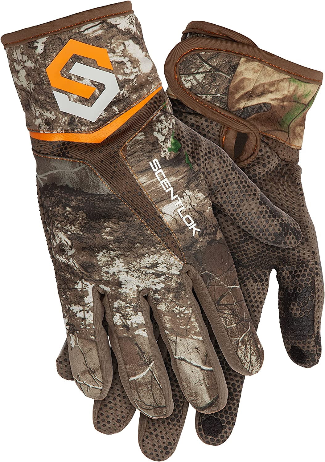 ScentLok Men's Full Season Midweight Bow Release Camo Hunting Gloves Realtree Edge Medium