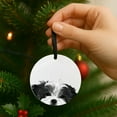 thumbnail image 4 of WIRESTER 2.75 inch Double-Sided Metal Aluminum Christmas Ornament, Festive Tree Decor for Mom, Dad & Loved One - Animal Black White Shih Tzu Dog, 4 of 6
