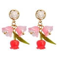 thumbnail image 2 of QIQUWOHUL Flower Dangle Earrings For Women Cute Pearl Earrings Fairy Statement Summer Refreshing Idyllic Holiday Earrings, 2 of 8