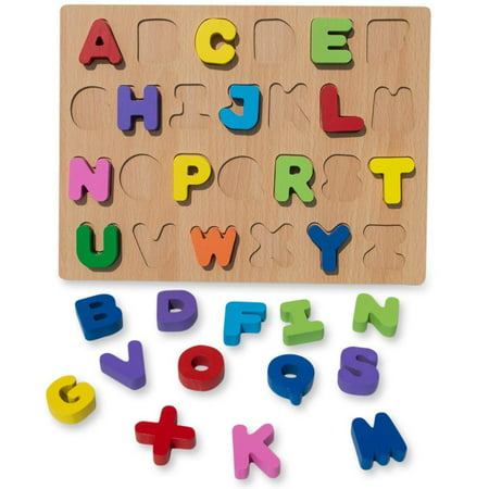 Multicolor Alphabet Learning Wooden Blocks Puzzle