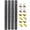 Black 73, variant on 12PCS E Track Tie-Down Rail Kit for Trucks Vans Garages Trailer Tie Down System, 4 Pack 5ft Horizontal E-Track, 4 Pack Steel O-Ring Anchors, 4 Pack Ratchet Straps, Black Steel