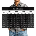 thumbnail image 2 of Lapel Collar Gingham Check Long Sleeve Button Up Shirt for Men Regular Fit Stretch Soft Fabric Wrinkle Free Business Work Casual Autumn Outdoor Outfits L, 2 of 6