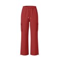 thumbnail image 4 of Nekdswn Boys Cargo Sweatpants 4‑15 Years Kids Fleece Lined Wide Leg Loose Pants Casual Elastic Drawstring Adjustable Cuff Trousers, 4 of 8