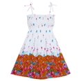 thumbnail image 1 of Girls Dress Smocked Halter Sundress Floral Printed 4-5, 1 of 4