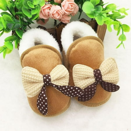

Oaktree New Lovely Winter Baby Boys Girls Warm Plush Boot Infant Soft Bootie Crib Shoes