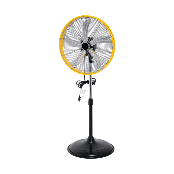 4900 CFM 20" High Velocity Industrial Pedestal Fan, 3-Speed Professional Oscillating Standing Fan with Drum Head, Heavy Duty Metal Fan for Commercial, Warehouse, Garage, UL Listed