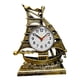 thumbnail image 2 of Relojes de mesa Reloj de escritorio Forma de velero Estatua de vela Decoración Reloj despertador para Bronce, 2 of 9