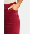 thumbnail image 4 of Time and Tru Women's and Women's Plus Corduroy Seamed Wide Leg Pants, 31" Inseam, Sizes 2-22, 4 of 5