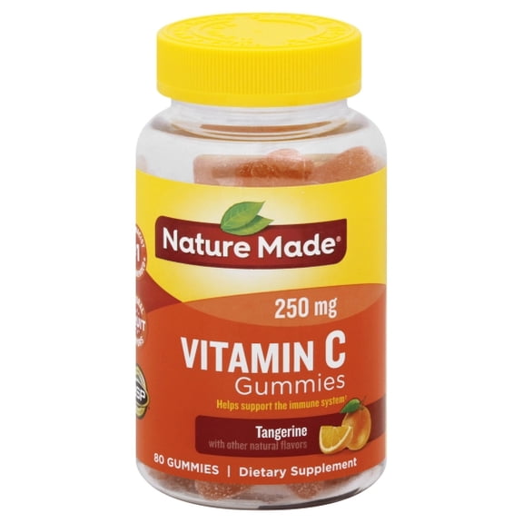 Nature Made Vitamin C Gummies - Tangerine 250 mg 80 Gummies