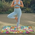thumbnail image 4 of Xixirimido Vibrant Hippie Flower Print Universal Car Towel Seat Cover for Post Gym Workout Swimming Running Soft Breathable Automotive Front Seat Protector Car Accessories, 2 Pack, 4 of 8