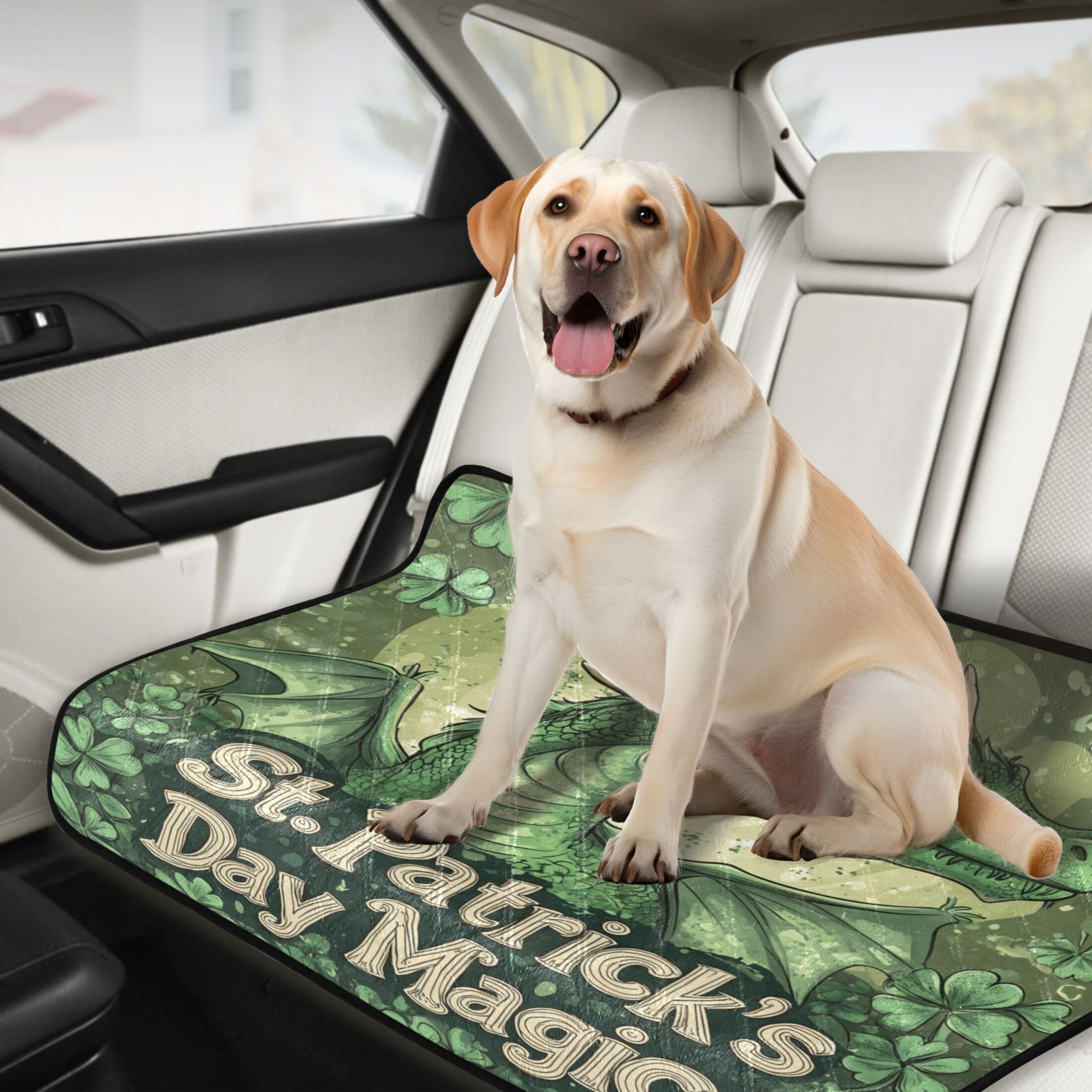 Qxltty Stpatricks Day Anime Dragon Cat litter Pads Pet Set of 3 Diaper Mats Center Anti-leakage Layer Absorbent Soft and Comfortable