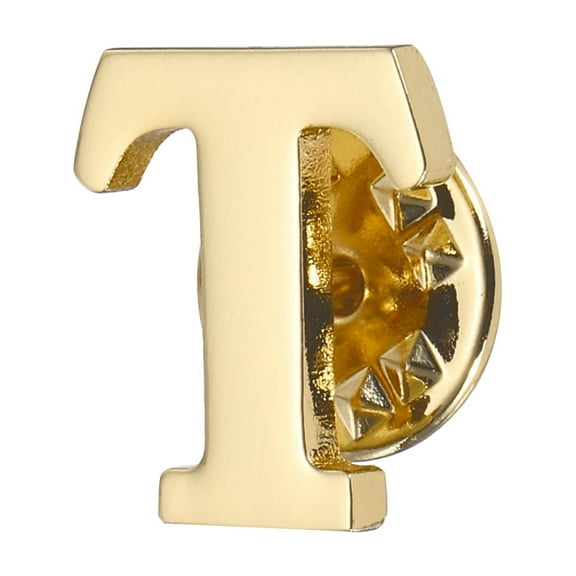 Uxcell Letter Lapel Pins, Initial Alphabet Letter T Collar Pins Brooch for Women Men Shirt Dress Suits, Gold Tone
