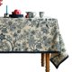 thumbnail image 1 of Mantel ISAENNE Designer de lino francés cuadrado azul floral, 1 of 8