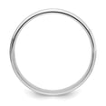 thumbnail image 2 of 14k White Gold 6mm Standard Weight Comfort Fit Brushed Satin/Polished Grooved Edge Wedding Band Size 11, 2 of 5