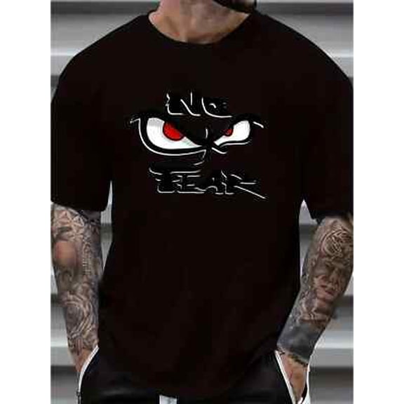 Velto Men'S "NO FEAR" Graphic Print T-Shirt, 100% Cotton Casual Street Style Short Sle All Size S-5XL