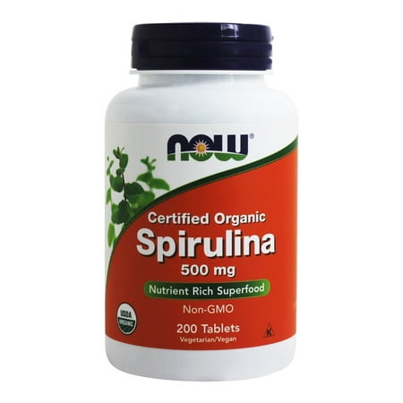 NOW Foods - spiruline 100% 500 mg naturelles. - 200 comprimés