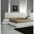 thumbnail image 2 of California King Size Modern Platform Bed with Crystal Tufted Headboard, White Lacquer Finish, 2 of 5
