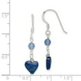 thumbnail image 2 of White Sterling Silver Earring Drop & Dangle Women'S Agate Lapis 37 mm 8, 2 of 2
