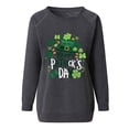 thumbnail image 4 of Goodeals Happy St. Patrick's Day Sweatshirts Women Cute Long Sleeve Crewneck Shirts Casual Loose Clover Shamrock Graphic Tops Irish Gift Pullover(Dark Gray,L), 4 of 5