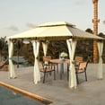 thumbnail image 1 of Glorieta para Patio Costway Toldo de Exterior 3,9 x 2,9 m Beige, 1 of 9