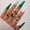 23642 Green, variant on Emerald Diamond Love Palm Ring Set: Matching Alloy Rings, Electroplated Finish, 4/5/6/7 Piece Set (Unisex)