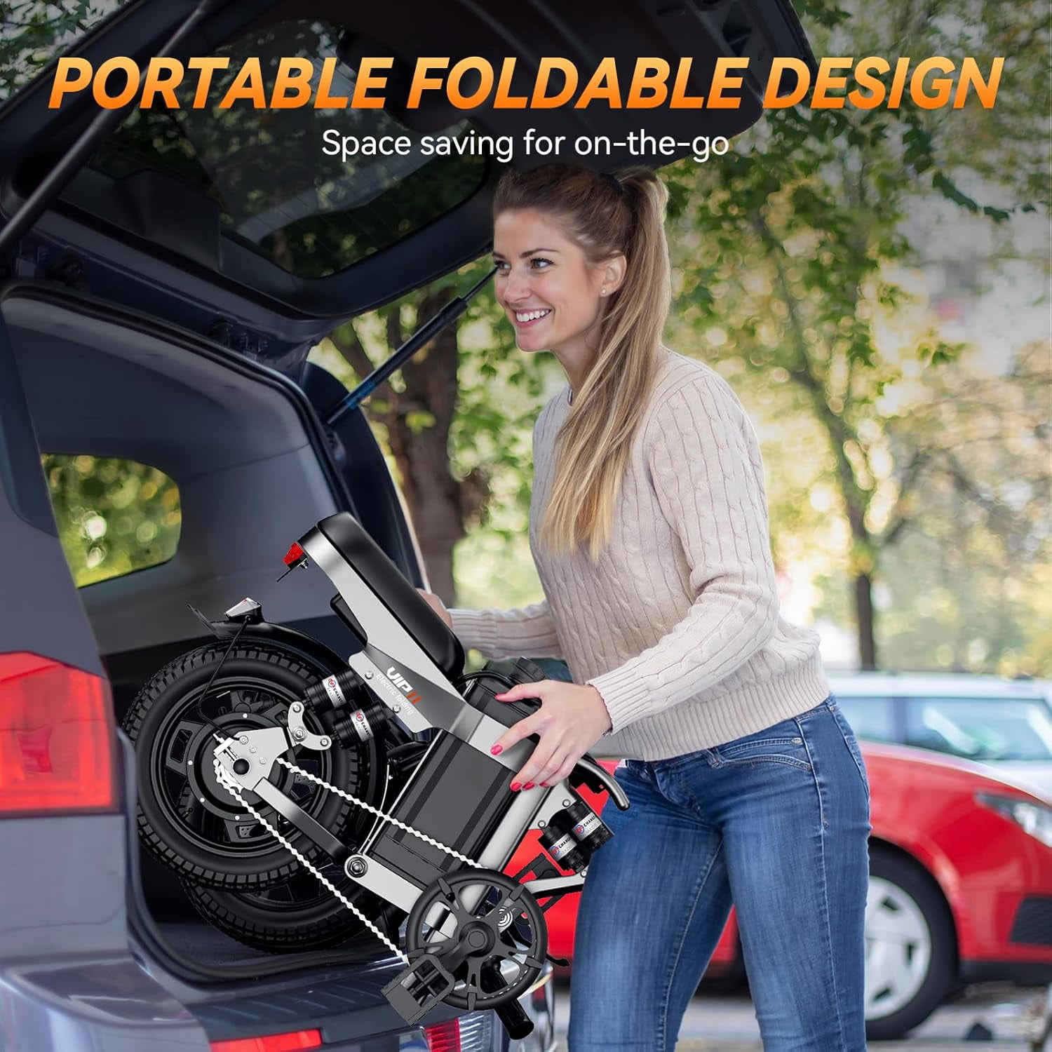 2000W Foldable Ebike for Adults, 40MPH Folding Electric Bike, 52V 25Ah Folding Ebikes, 80 Mlies Long Range Adult Electric Bicycles, UL2849 Certified E Mountain Bike (Gray)