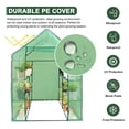 thumbnail image 4 of ZENY Walk In Greenhouse 3 Tier 8 Wired Shelves Portable PE Mesh Plant House 57x57x77 Green, 4 of 10