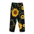thumbnail image 5 of Kll Womens Sunflowers3 Print Pajama Pants Soft Pajama Bottoms For Women Cozy Lounge Pants, 5 of 9