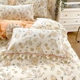 thumbnail image 4 of Floral Yellow Green Ruffles 100% Cotton 3Pc Bedding Set, 4 of 8