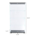 thumbnail image 3 of 4-Layer Glass Storage Cabinet | 12-Color LED Lighting for Showcase | Tempered Glass for Safety | Security Lock for Item Protection, 3 of 3
