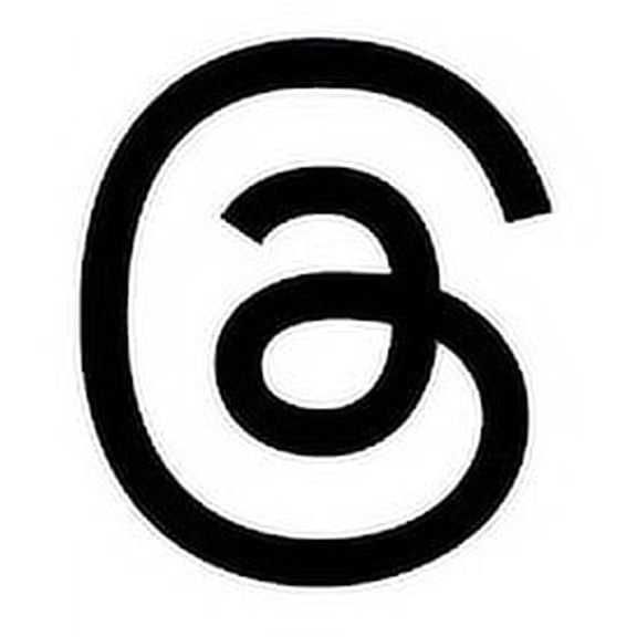 Threads Logo Vinyl Decal - 6 Inch Black