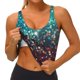thumbnail image 3 of Balery Colorful Rainbow Glitter Sujetadores deportivos con espalda cruzada para mujer, acolchados, sin costuras, de alto impacto, ideales para yoga, gimnasio, entrenamiento y fitness.-X-Large, 3 of 8