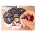thumbnail image 1 of Caja de medicamentos pequeña con diseño de arcoíris de flores, caja de medicamentos portátil para llevar, caja de almacenamiento de medicamentos de viaje de 7 rejillas, para los 7 días de la semana, 1 of 6