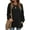 Black, variant on V Neck Sweatshirts for Women Casual Long Sleeve Tops Oversized Sweatshirt With Pockets
