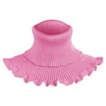 thumbnail image 1 of Foulard Rose Dames Col Roulé Tricoté Artificiel-Col Roulé Chaud-Col Roulé-Col Roulé Détachable, 1 of 1