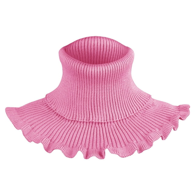 Foulard Rose Dames Col Roulé Tricoté Artificiel-Col Roulé Chaud-Col Roulé-Col Roulé Détachable