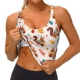 thumbnail image 3 of Balery Forest Squirrel Nuts Sujetadores deportivos con espalda cruzada para mujer, acolchados, sin costuras, de alto impacto, ideales para yoga, gimnasio, entrenamiento y fitness.-Small, 3 of 8