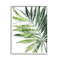 Stupell Industries Tropical Green Plant Expressive Palm Linework Graphic Art Framed Art Print Wall Art, 16x20, By June Erica Vess