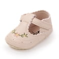 thumbnail image 5 of Fozruso Baby Sandals For Soft Sole Breathable Comfortable Casual Walking Shoes With Embroidery Design For Boys Girls 0 18 Months,Sizes 4 Toddlers 0-6 Months(Beige), 5 of 7
