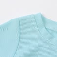 thumbnail image 6 of LYMAYTER Infant Girls T-Shirt Outfit 2PCS Toddler Drawstring Short Sleeve Tees Tops and Flare Pants Sets for Kids 12 Months - 10 Y, 6 of 10