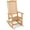 Teak, variant on HUANG Oversized Outdoor Rocking Chair, All-Weather High Back Porch Rocker