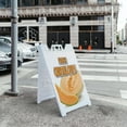 thumbnail image 5 of A-frame Sidewalk Coroplast Fresh Cantaloupe 24" x 36" Double Sided A-Frame Sidewalk Sign, Includes 2 Installed Vinyl Decals | Foldable Portable White Signicade Sandwich Board Signs, 5 of 5