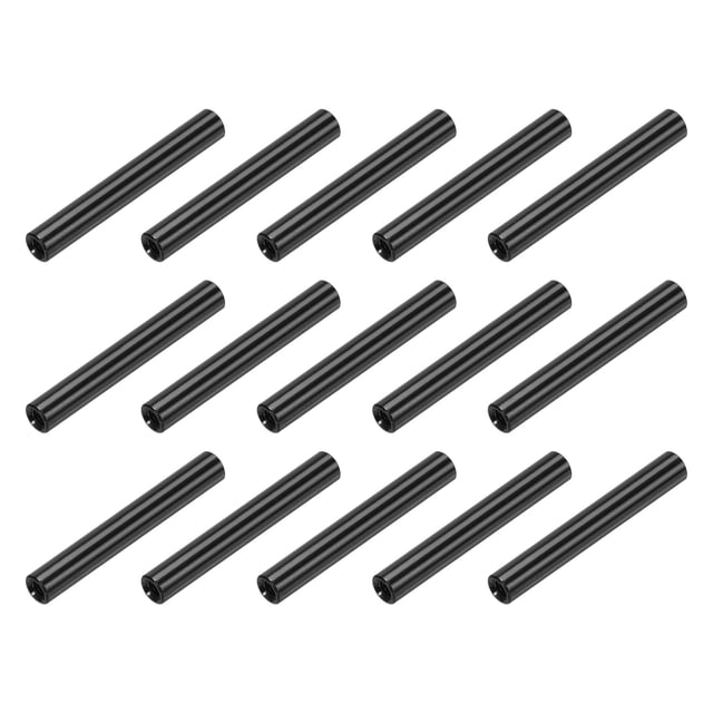 Unique Bargains Entretoise de Colonne de Standoff en Aluminium Rond, Standoffs Entretoises Rondes M3x35mm, pour Avion RC, CNC, Noir, Pack de 15