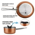thumbnail image 2 of Gourmet Edge Stackable Stainless Steel Nonstick Cookware, Pots w/ Lids (8 Piece), 2 of 4