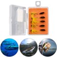 thumbnail image 1 of 10 Uds. De señuelos de pesca con mosca de trucha, cebos artificiales de plumas para insectos (estilo D) Likrtyny Para Estrenar, 1 of 6